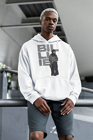 Billie Eilish Tasarım Baskılı Unisex Oversize Şarkıcı Hoodie