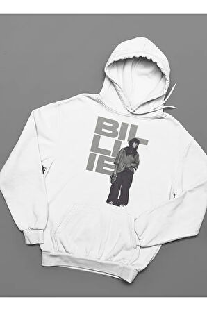 Billie Eilish Tasarım Baskılı Unisex Oversize Şarkıcı Hoodie