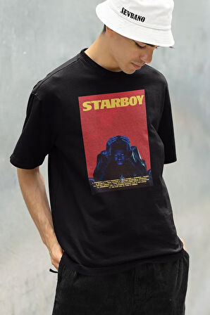 The Weekend Starboy Albüm Baskılı Unisex Tişört, Oversize Rapper Rap Tişört