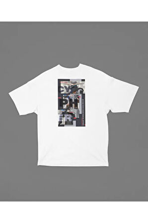 Oyun Karakteri Cypher Baskılı Unisex Oversize Vaalorant Tişört