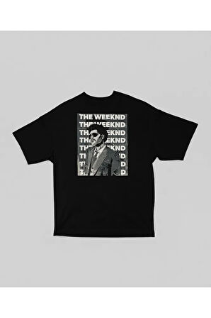 Rap Müzik Şarkıcısı The Weekend Baskılı Unisex Oversize Tişört