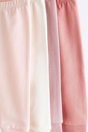 Pamuklu Pembe 4’lü Bebek Eşofman Altı