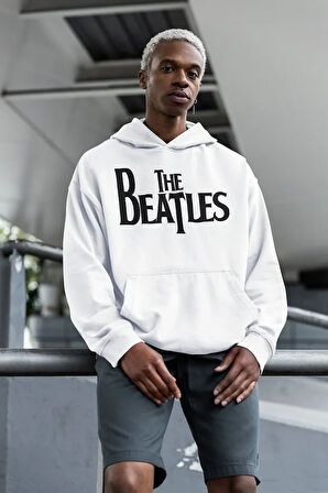The Beatles Müzik Grubu Yazılı Unisex Oversize Hoodie