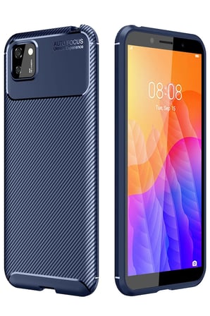 Y5P Kılıf Auto Focus Karbon Kapak - Lacivert
