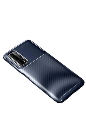 P Smart 2021 Kılıf Auto Focus Karbon Kapak - Lacivert