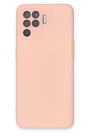 Reno 5 Lite Kılıf Nano Içi Kadife Silikon - Pudra