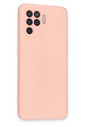 Reno 5 Lite Kılıf Nano Içi Kadife Silikon - Pudra