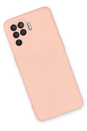 Reno 5 Lite Kılıf Nano Içi Kadife Silikon - Pudra