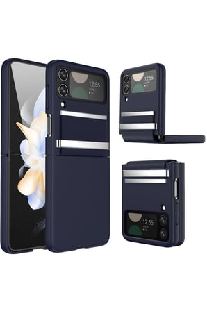 Galaxy Z Flip 4 Kılıf Belt Flip Kapak - Lacivert