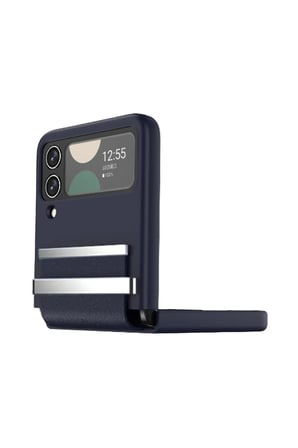 Galaxy Z Flip 4 Kılıf Belt Flip Kapak - Lacivert