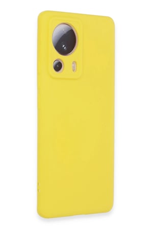 Mi 13 Lite Kılıf Nano Içi Kadife Silikon - Sarı
