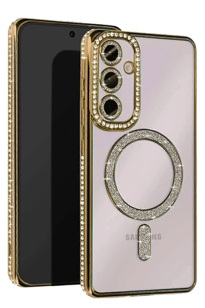 Galaxy A55 5G Joke Simli Magneticsafe Kılıf - Gold