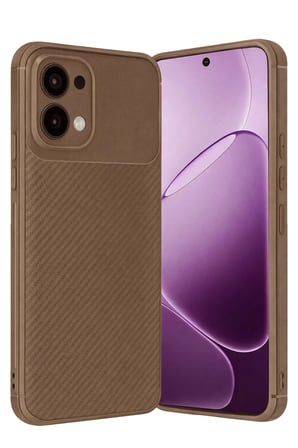A6 Pro 4G Auto Focus Karbon Kapak - Kahverengi