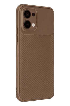 A6 Pro 4G Auto Focus Karbon Kapak - Kahverengi