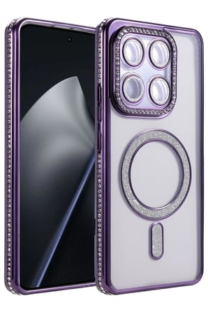 Mi 17T Joke Simli Magneticsafe Kılıf - Derin Mor