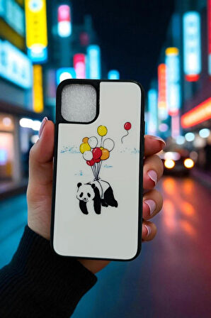 Apple iPhone 11 PRO Uyumlu Uçan Panda Love Tasarım Baskılı Kılıf