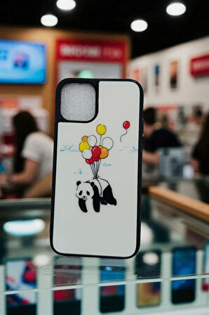Apple iPhone 11 PRO Uyumlu Uçan Panda Love Tasarım Baskılı Kılıf