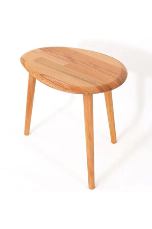 Fawdecor Naturel Masif Doğal Tekli, 2'li, 3'lü Zigon Sehpa Set, Modern Masif Yan Sehpa Tekli