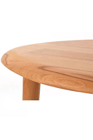 Fawdecor Naturel Masif Doğal Tekli, 2'li, 3'lü Zigon Sehpa Set, Modern Masif Yan Sehpa Tekli