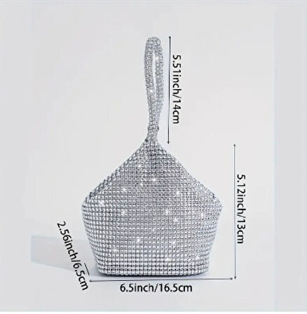 Mini Glitter Rhinestone Şık Kadın Çantası