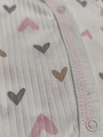 %100 Pamuklu 5 Parça Hastane Çıkışı Seti – Bebek Zıbın Takımı, Şapka, Önlük, Eldiven