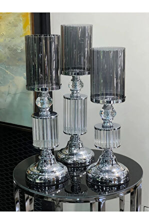 Üçlü Gümüş Şamdan