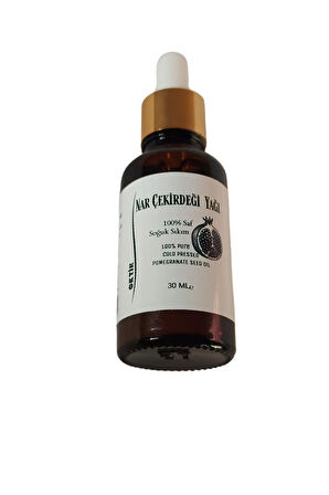 Nar Çekirdeği Yağı 30 ml Cilt Yenileyici, Leke Karşıtı Kırışıklık Azaltıcı Doğal Bakım Yağı