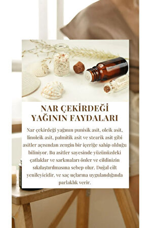 Nar Çekirdeği Yağı 30 ml Cilt Yenileyici, Leke Karşıtı Kırışıklık Azaltıcı Doğal Bakım Yağı