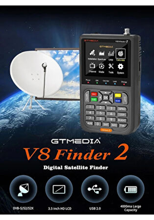 Uydu Yön Bulucu Gtmedia V8 Finder 2(Canlı Görüntü Izleme+Şarjlı)