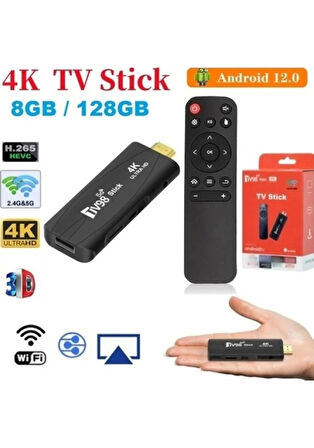 8 Gb 128 Gb Stick Android 12.1 + 2.4g/5g Akıllı Tv Box