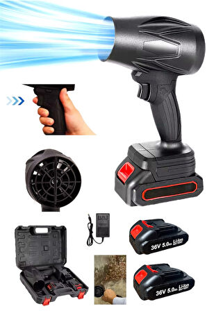 Şarjlı Jet Turbo Motorlu Hava Üfleme Fan Yaprak Üfleme Araba içi Cam Kurulama Mangal Yelleme Üfleme