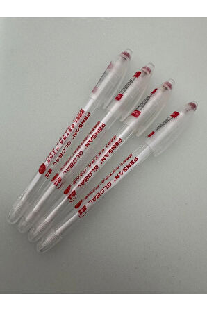 Tükenmez Kalem Global 0.5 MM Kırmızı (10 Adet)