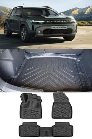 Renault Duster 2024 Ve Sonrası 3D Havuzlu Paspas Bagaj Havuzu 4x2 Sabit Zemin LPG MHEV Set
