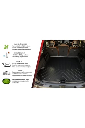Opel Corsa E Üst 2014-2019 Termokauçuk  3D Bagaj Havuzu