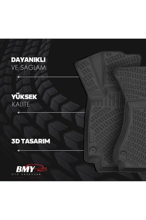 Mercedes CLS C218 2010-2018 Araca Özel 3D Havuzlu Paspas Siyah BMY