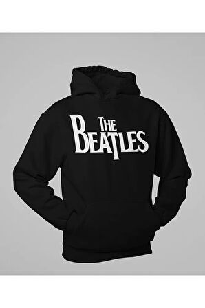 The Beatles Müzik Grubu Yazılı Unisex Oversize Hoodie
