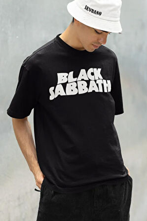 Black Sabbath Müzik Grubu Baskılı Unisex Oversize Rock Metal Tişört