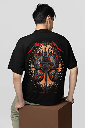 Metallica Rock Metal Unisex Oversize Müzik Grubu Tişört