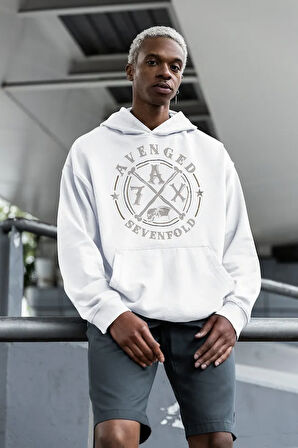 Rock Metal Müzik Grubu Baskılı Unisex Oversize Avenged Sevenfold Hoodie