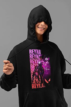 Reeyna Baskılı Unisex Hoodie, Oversize Vvalorant Sweatshirt