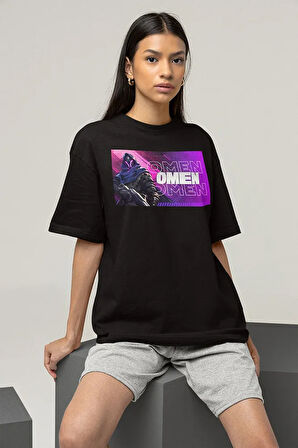 Omenn Baskılı Unisex Oversize Vallorant Karakter Tişört