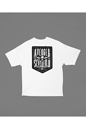 Avenged Sevenfold Müzik Grubu Baskılı Unisex Tişört, Oversize Rock Metal Tişört