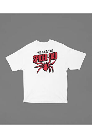 Marvel The Amazing Spider-Dad Baskılı Unisex Tişört, Oversize Örümcek Adam Tişört