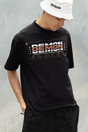 Demon Slayer Baskılı Unisex Oversize Anime Tişört