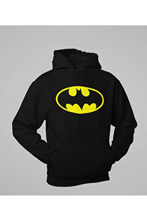 Dc Batman Logo Baskılı Unisex Oversize Hoodie