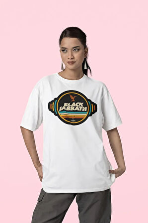 1968 Black Sabbath Müzik Grubu Baskılı Unisex Oversize Tişört