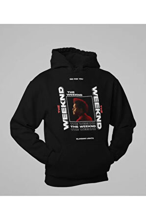 The Weeknd Die For You Baskılı Unisex Oversize Rapper Hoodie