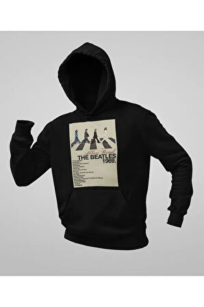 Abbey Road 1969 The Beatles Müzik Grubu Baskılı Unisex Oversize Hoodie