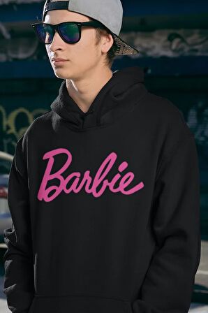Barbie Yazılı Unisex Oversize Hoodie