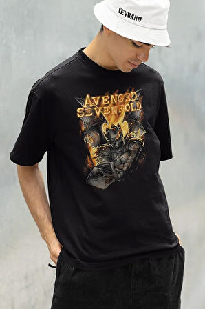Avenged Sevenfold Temalı Unisex Oversize Müzik Grubu Tişört